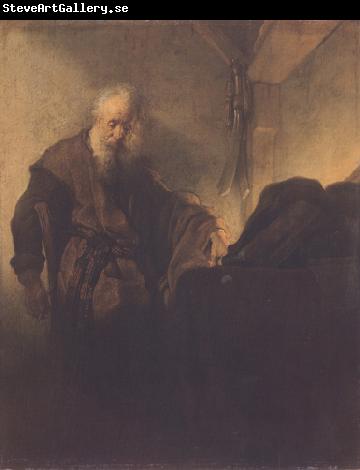 REMBRANDT Harmenszoon van Rijn St paul at his Writing-Desk (mk33)